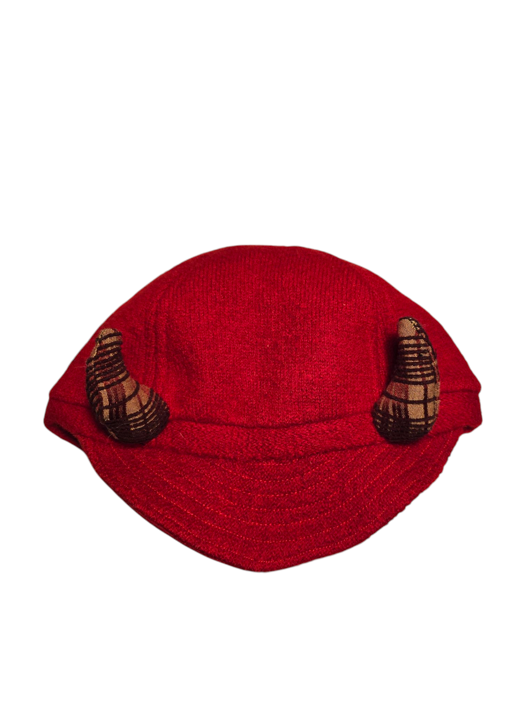 Bright Red Horn Hat