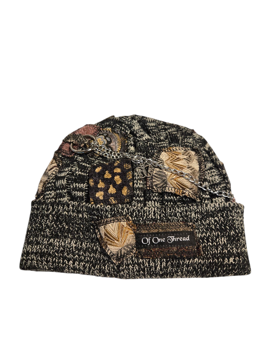 Gray Patchy Horn Hat
