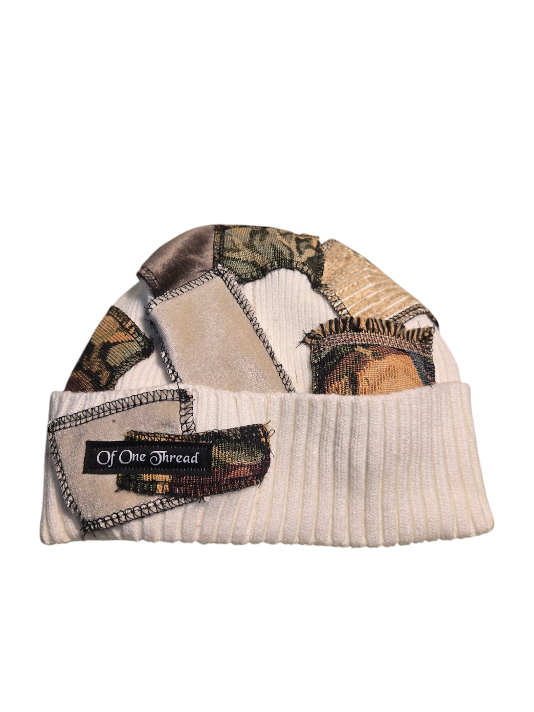 White Patchy Horn Hat