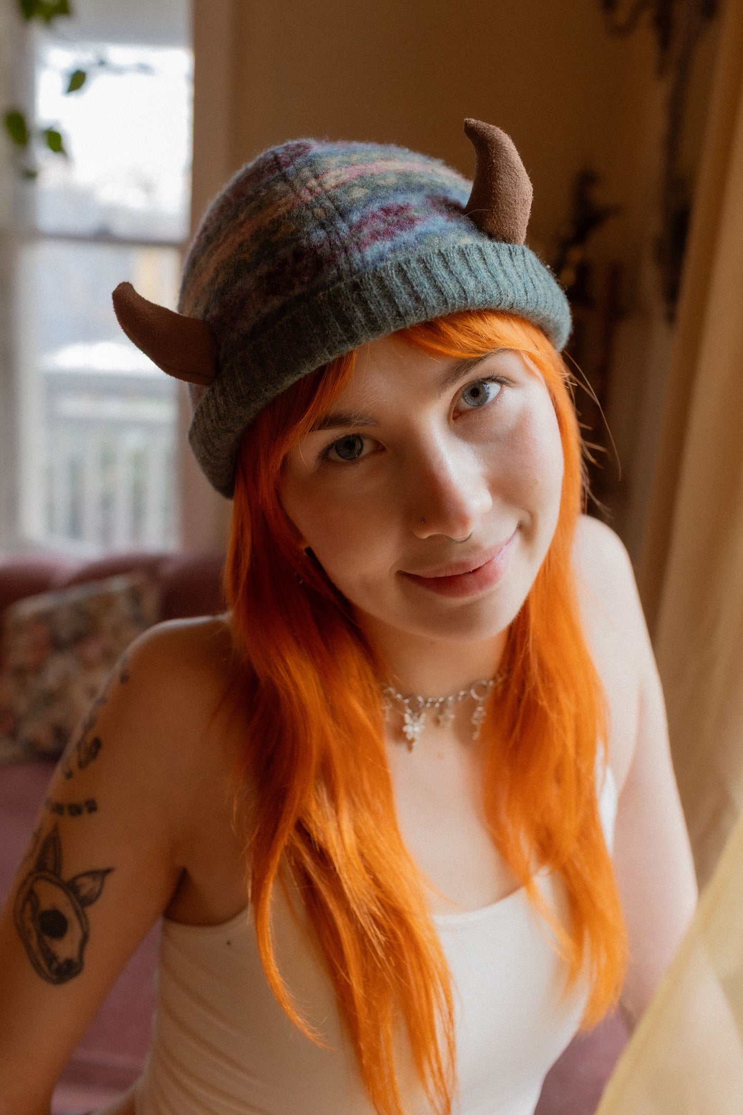 Multi Color Horn Hat