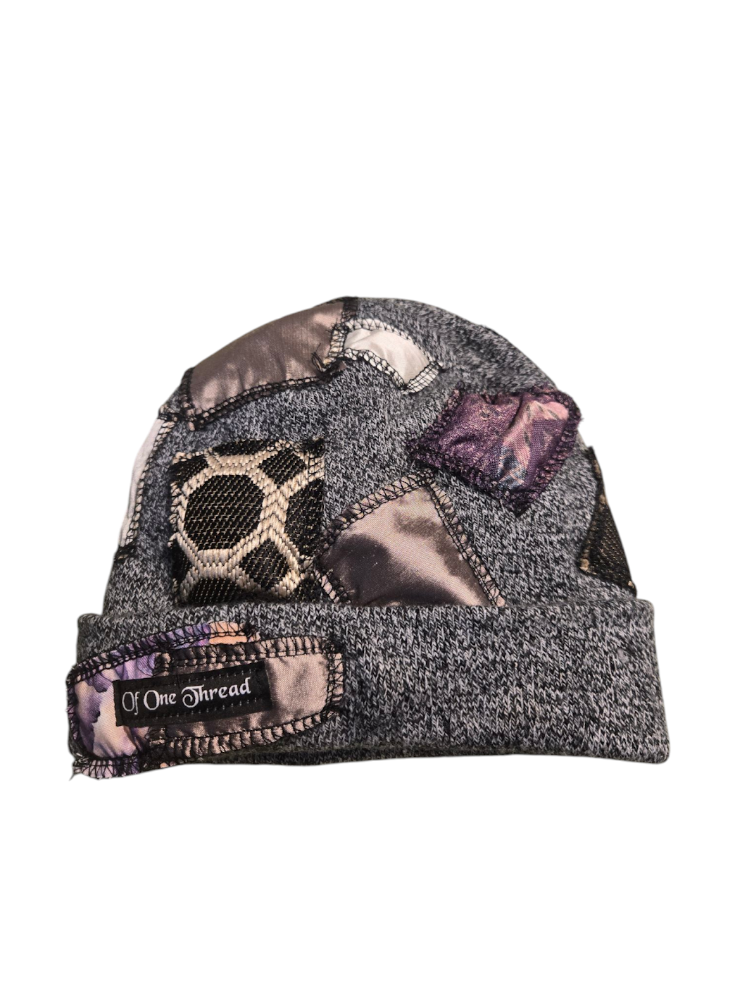 Gray Patchy Horn Hat