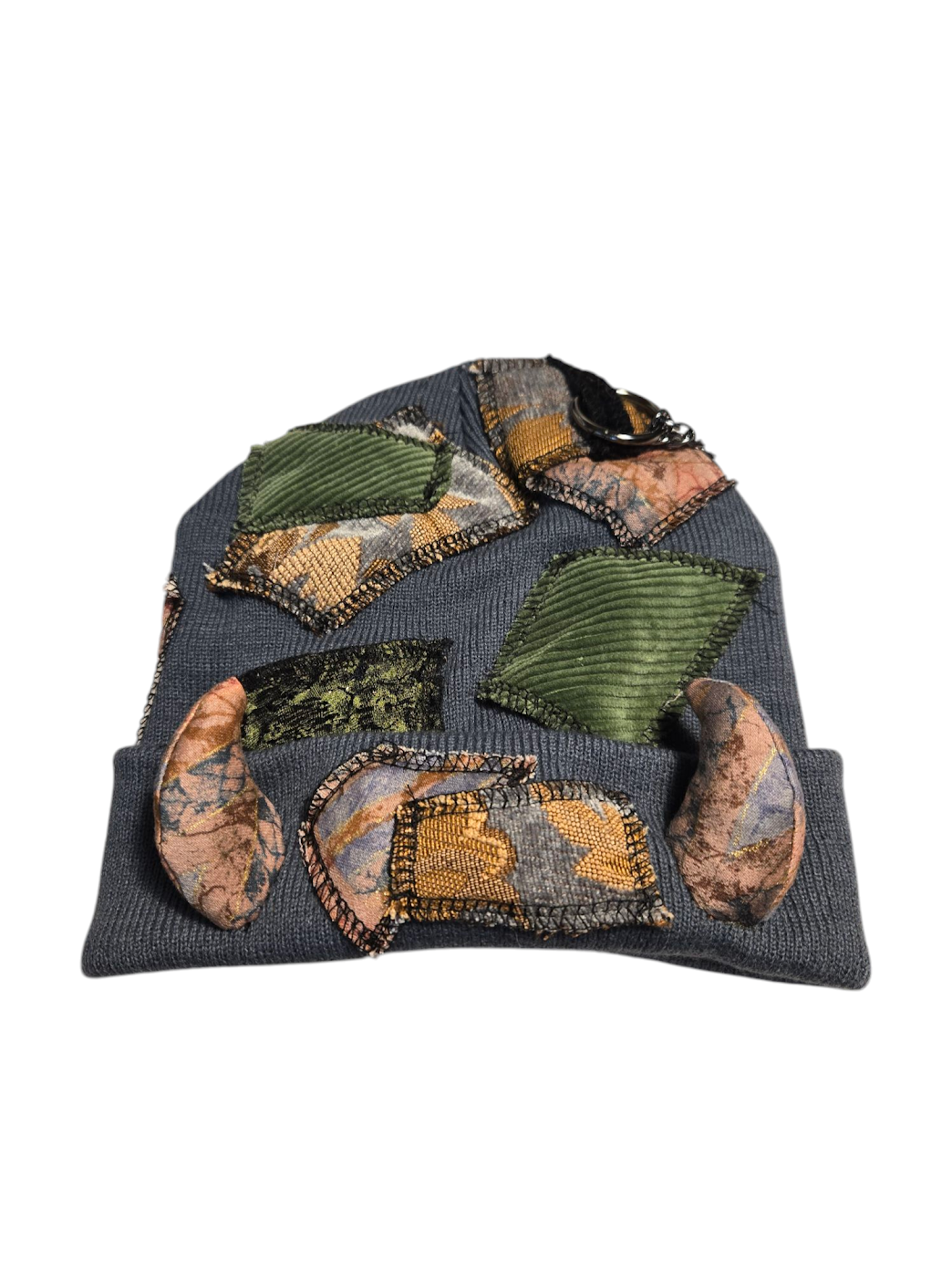 Light Blue Patchy Horn Hat