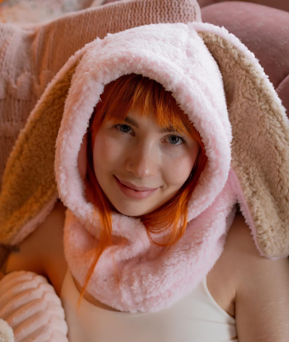 Snowberry Cheesecake Bunny Hood