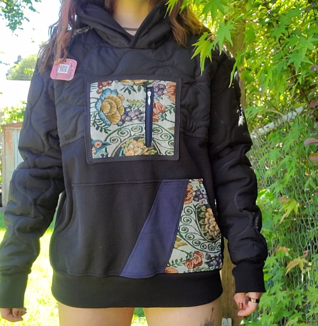 Patchwork Puffer Hoodie